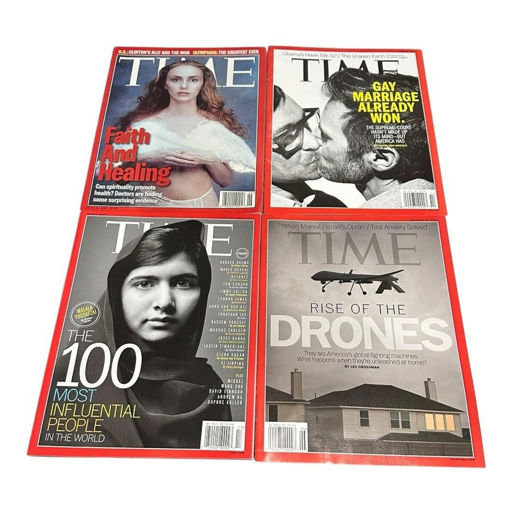 TIME Magazine Lot 4 Faith And Healing Gay Marriage Drones Malala Softcover News